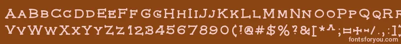 Federal Font – Pink Fonts on Brown Background
