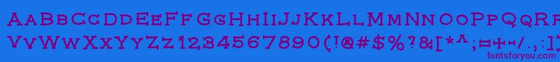Federal-Schriftart – Violette Schriften auf blauem Hintergrund