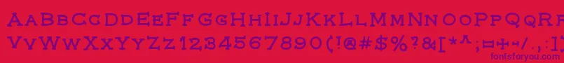 Federal-Schriftart – Violette Schriften auf rotem Hintergrund