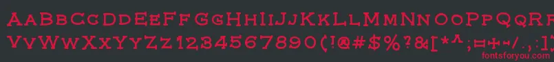 Federal Font – Red Fonts on Black Background
