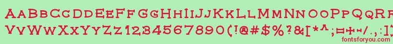 Federal Font – Red Fonts on Green Background