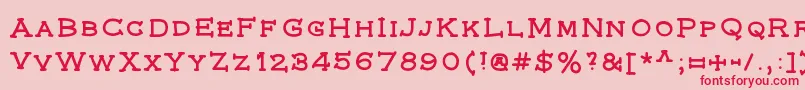Federal Font – Red Fonts on Pink Background