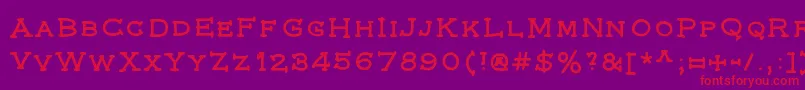 フォントFederal – 紫の背景に赤い文字