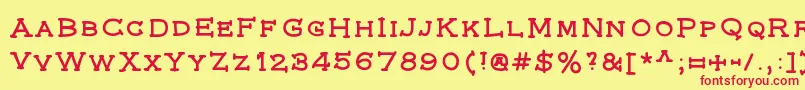 Federal Font – Red Fonts on Yellow Background