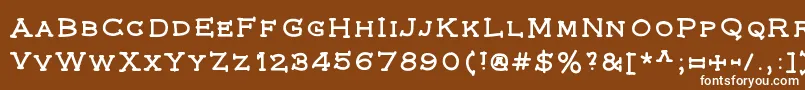 フォントFederal – 茶色の背景に白い文字