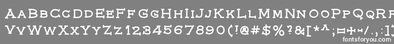 Federal Font – White Fonts on Gray Background