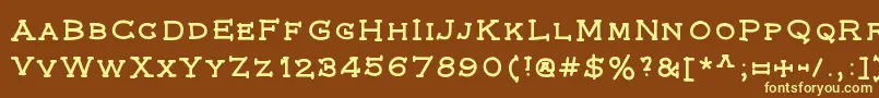Federal Font – Yellow Fonts on Brown Background