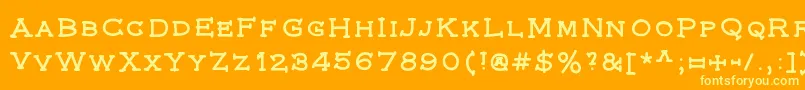 Federal-Schriftart – Gelbe Schriften auf orangefarbenem Hintergrund