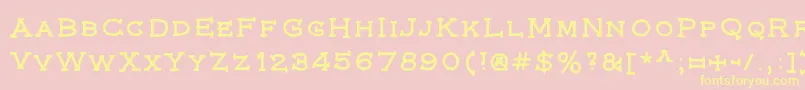 Federal Font – Yellow Fonts on Pink Background