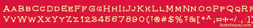 Federal Font – Yellow Fonts on Red Background