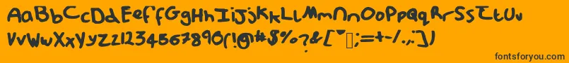 Messypup1 Font – Black Fonts on Orange Background