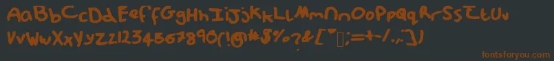 Messypup1 Font – Brown Fonts on Black Background