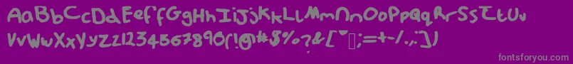 Messypup1 Font – Gray Fonts on Purple Background