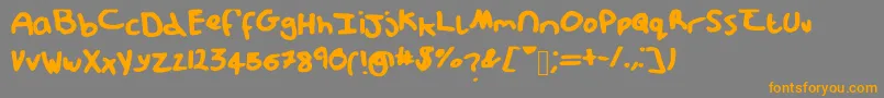 Messypup1 Font – Orange Fonts on Gray Background