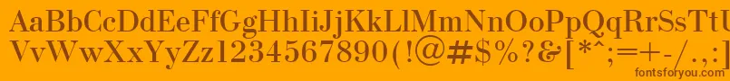 OlgaPlain Font – Brown Fonts on Orange Background