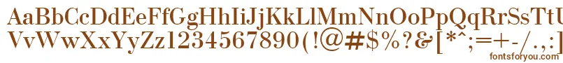 OlgaPlain-fontti – ruskeat fontit valkoisella taustalla