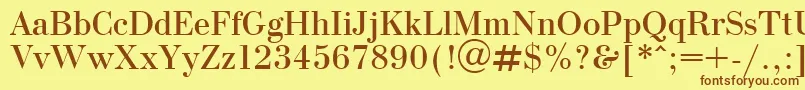 OlgaPlain Font – Brown Fonts on Yellow Background