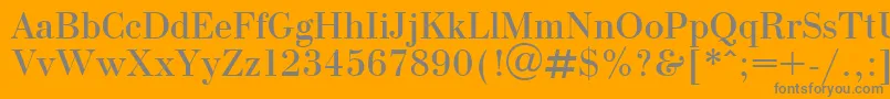 OlgaPlain Font – Gray Fonts on Orange Background