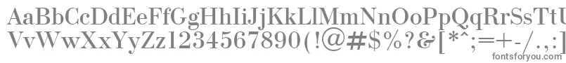 フォントOlgaPlain – 白い背景に灰色の文字