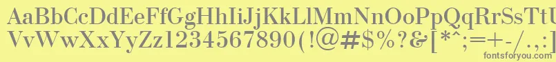 OlgaPlain Font – Gray Fonts on Yellow Background