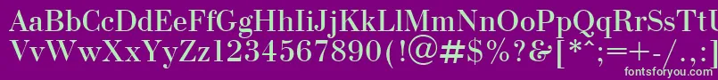 OlgaPlain Font – Green Fonts on Purple Background