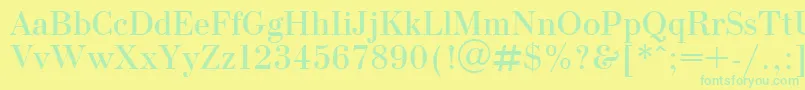 OlgaPlain Font – Green Fonts on Yellow Background