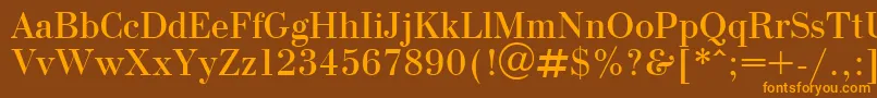 OlgaPlain Font – Orange Fonts on Brown Background