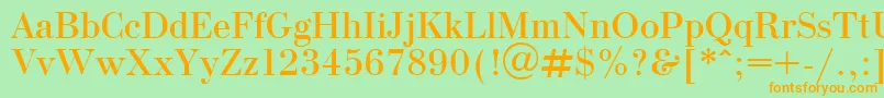 OlgaPlain Font – Orange Fonts on Green Background