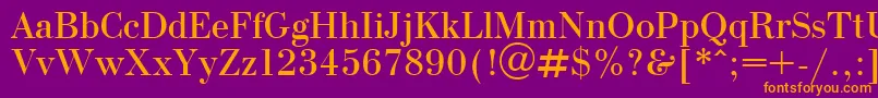 OlgaPlain Font – Orange Fonts on Purple Background