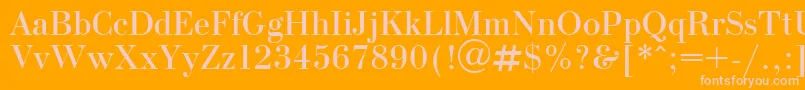 OlgaPlain Font – Pink Fonts on Orange Background