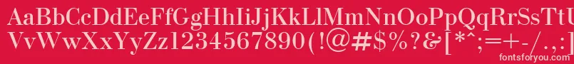 OlgaPlain Font – Pink Fonts on Red Background