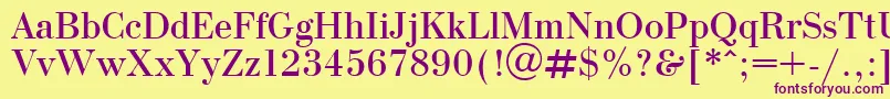 OlgaPlain Font – Purple Fonts on Yellow Background