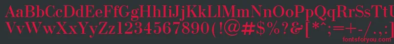 OlgaPlain Font – Red Fonts on Black Background
