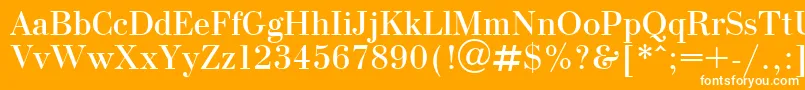 OlgaPlain Font – White Fonts on Orange Background