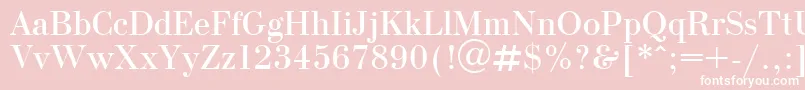 OlgaPlain Font – White Fonts on Pink Background