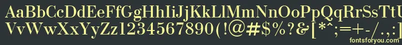OlgaPlain Font – Yellow Fonts on Black Background