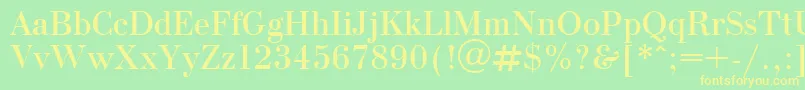OlgaPlain Font – Yellow Fonts on Green Background