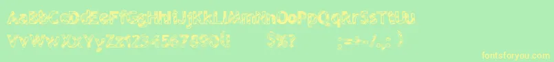 Electrikz Font – Yellow Fonts on Green Background