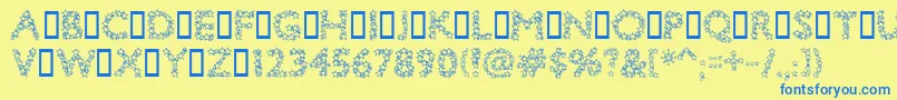 Bingostar Font – Blue Fonts on Yellow Background