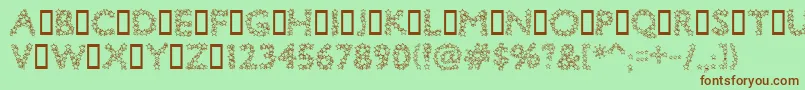 Bingostar Font – Brown Fonts on Green Background