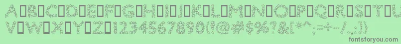 Bingostar Font – Gray Fonts on Green Background