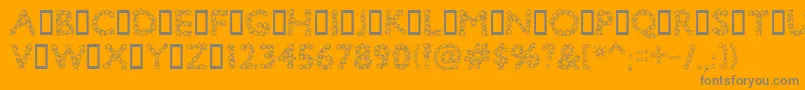 Bingostar-Schriftart – Graue Schriften auf orangefarbenem Hintergrund