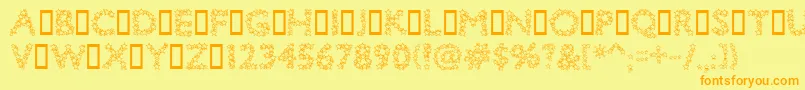 Bingostar Font – Orange Fonts on Yellow Background