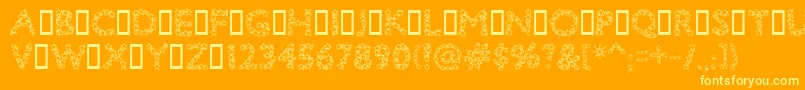 Bingostar Font – Yellow Fonts on Orange Background