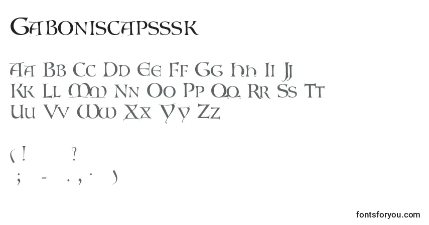Gaboniscapsssk-fontti – aakkoset, numerot, erikoismerkit