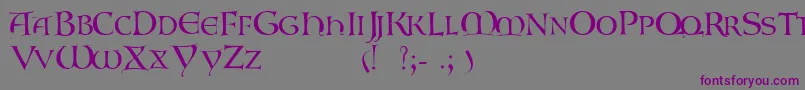 Gaboniscapsssk Font – Purple Fonts on Gray Background