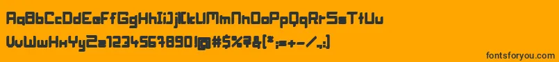 BlockheadFat Font – Black Fonts on Orange Background