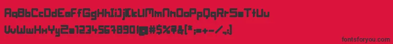 フォントBlockheadFat – 赤い背景に黒い文字