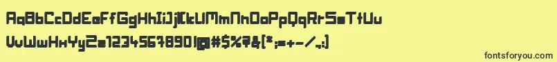 BlockheadFat Font – Black Fonts on Yellow Background