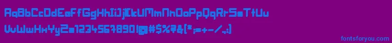 BlockheadFat Font – Blue Fonts on Purple Background